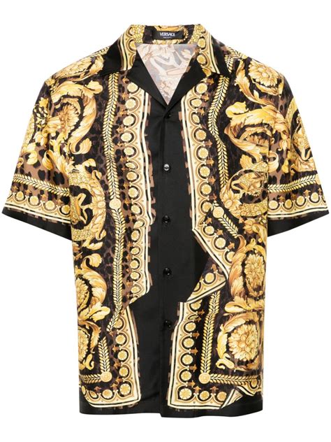 pdiddy versace silk shirt|Versace Wild Barocco Silk Shirt .